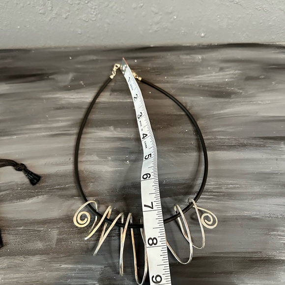 Moonbeams artisan made sterling silver filled wrap statement necklace 15 inches - Picture 7 of 10